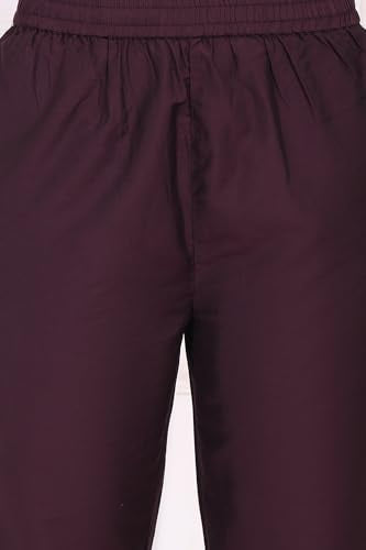 W for Woman Maroon Embroidered Silk Straight Kurta, Pants and Dupatta Set - (WS13298-224278-M)