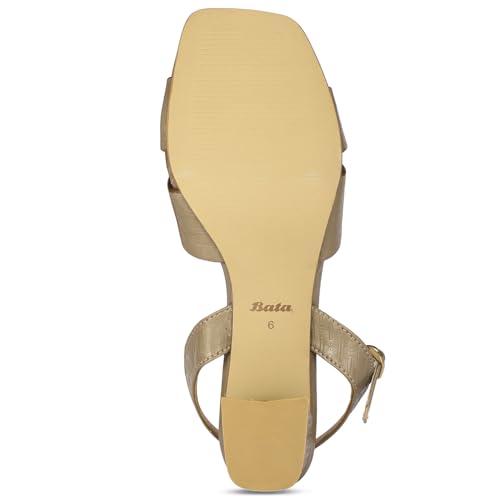 BATA Women's VERNA SANDAL E Beige 7 Kids UK (6618018)