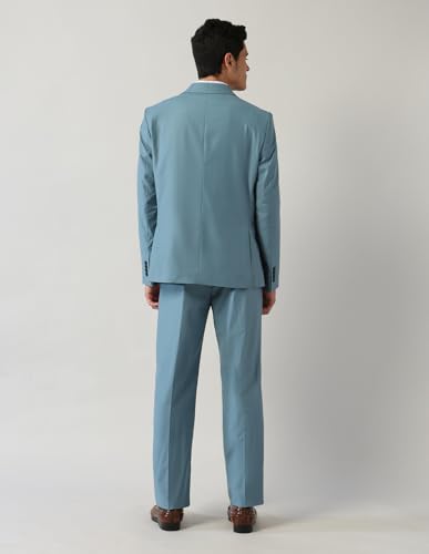 Arrow Men's Polyester Business Suit Pants Set (ARAJSU5532_Blue