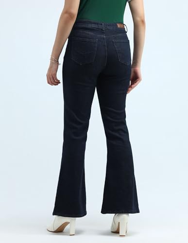 U.S. POLO ASSN. High Rise Extreme Flare Fit Jeans (UWAW24JEN186_Blue_36)