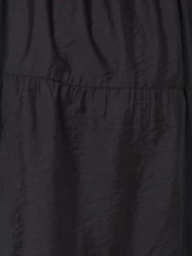 Max Women Embroidered Tiered Dress (Black_M)