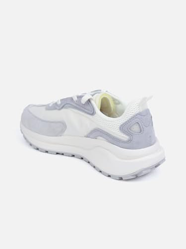 XTEP White & Grey Solid Marking Rubber Outsole 70's Sereis Retro Casual Shoes for Men -Euro 40