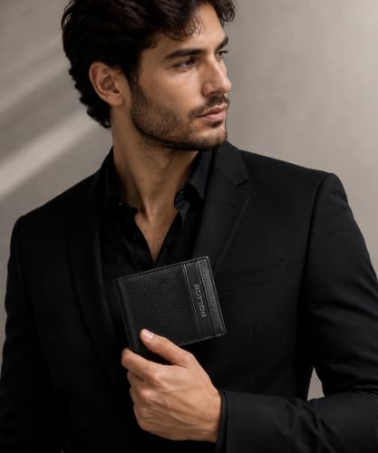 Police Men's Genuine Leather Bifold Wallet with Coin Pocket | 4 Card Slots