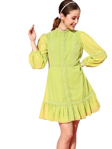 Green Lace Detail Dress