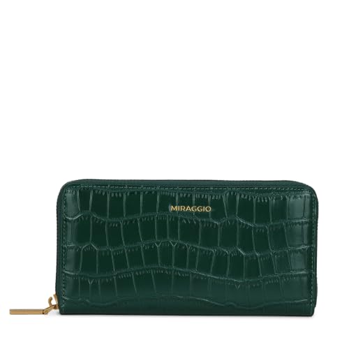 Miraggio Rumi Zip Around Wallet for Woman | 4 Compartment Women Wallet | Gift Items for Women