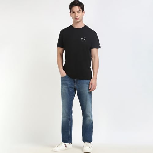 Tommy Hilfiger Solid Regular-Fit Cotton T-Shirt Black