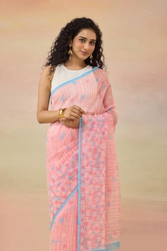 Taneira Women Black Silk Contemporary Hand Paint Saree (SHH08D00031 - Black)