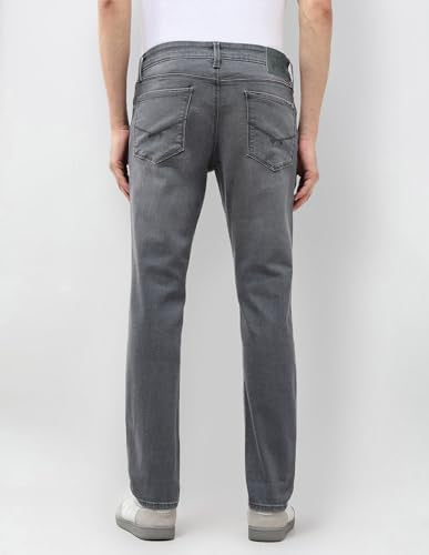 U.S. Polo Assn. Denim Co. Men's Brandon Slim Tapered Fit Grey Jeans (UDJEN1853_Mid Grey Wash_36)