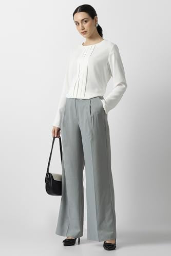Van Heusen Women's Regular Casual Pants (VWTPCRGP106752_Grey