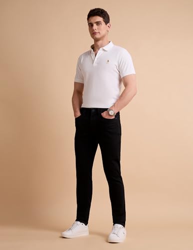 U.S. POLO ASSN. Denim Co. Men's Brandon Slim Tapered Fit Black Jeans