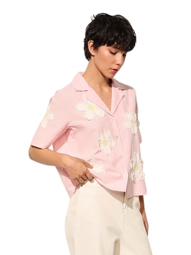 ONLY Women's Regular Fit Pink Shirt