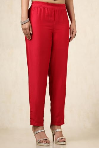 Soch Women's Dola Silk Salwar Suit Set (EWS5CD21718_Maroon_M)