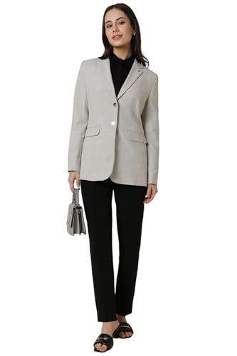 Allen Solly Women's Blazer (AHBZWRGFG52236_Grey