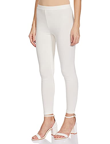 Max Women's Regular Fit Off White Leggings L