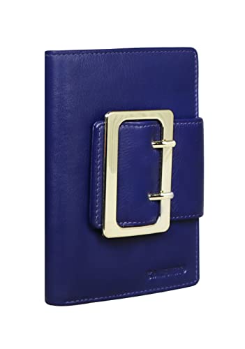 Calfnero Women's Genuine Leather Wallet-Long Purse Wallet with Multiple Card Slots, Zip Pocket and Note Compartments (Purple)