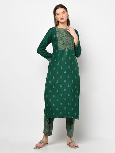 AFSA Women Winter Acro Wool Woven Suit With Stole Unstitched Dress Material For Winter Wear