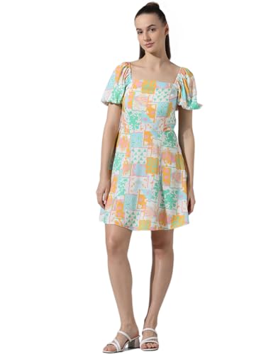 ONLY Women's Viscose A-Line Mini Dress (15339926-Cloud Dancer_Cloud