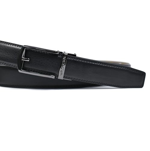 WildHorn Men's Genuine Leather Belt for Men| Premium Auto-Lock Buckle | Adjustable up to 48” | Formal & Casual Wear | Micro-Adjust Fit | Stylish Gift Box Included
