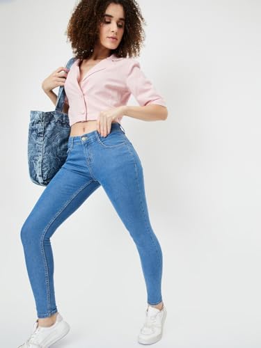 Max Women's Regular Jeans (NOOSN2SF2EPP_Mid Blue
