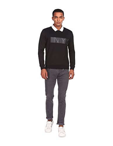 Arrow Newyork Crewneck Full Sleeve Sweat Shirt Black