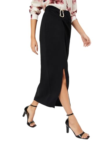 Max Polyester Western Skirt Black