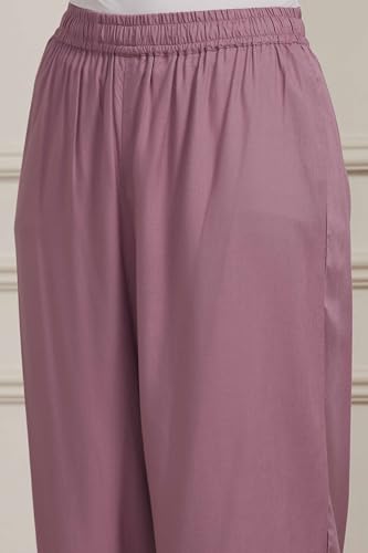 Biba Women Purple Poly Viscose Straight Suit Set_42