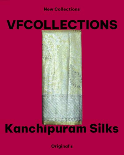 VFCollections Women's Traditional Handloom Kanchipuram Silk Pure Pattu Sarees | Rich Zari Woven Design | Bridal Saree | Unstitched Blouse (VFC629-3)