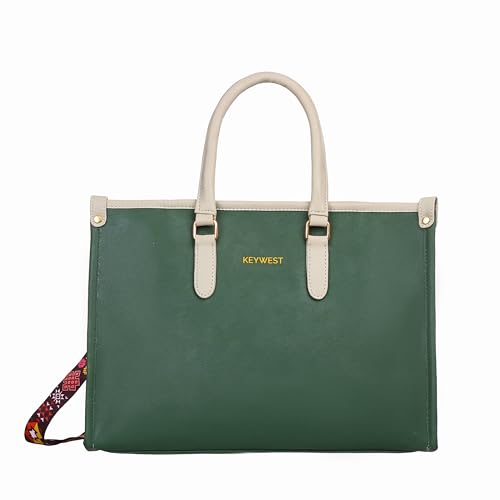 Keywest Women's Voyage Luxe Tote Handbag for Women | Hobo Bag for Work | Ladies Purse | Stylish Shoulder Bag | Gift For Women | Green