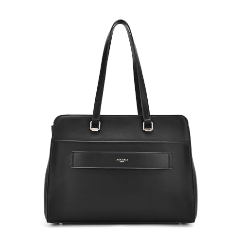 Akiki London Women's Ruskin Laptop Tote Handbag | Upto 15 Inch Laptop | Tote Bag for Work | Ladies Purse | Stylish Shoulder Bag | Gift for Women