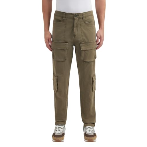 Pepe Jeans Men's Straight Casual Pants (PM211949_Olive Green