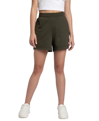 Jockey A157 Womens Super Combed Cotton Rich Straight Fit Shorts with Side Pockets_Deep Depths_L