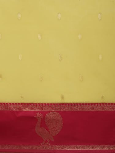 RAMRAJ COTTON Women Premium Traditional Saree| Elegant Ethnic Wear Saree |Ideal For Wedding & Festive (Soft Silk, yellow)