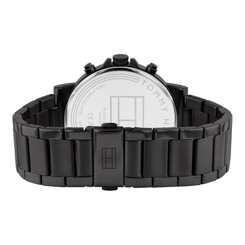 Tommy Hilfiger Quartz Multifunction Black Stainless Steel Strap for Men-TH1710590