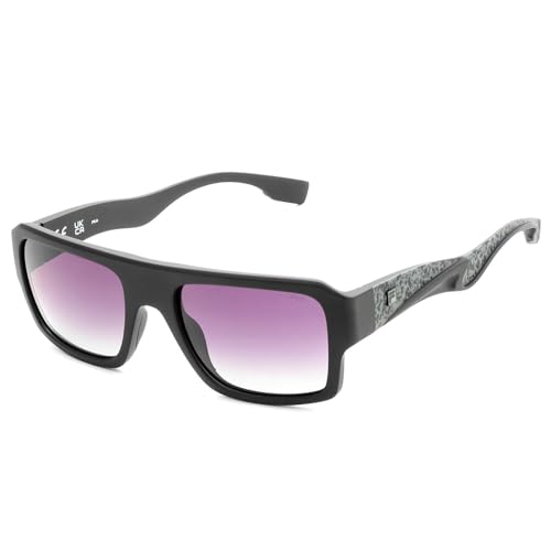 FILA 100% UV protected Gradient Polarized sunglasses for Men with Black Polycarbonate frame and Grey colored Lens