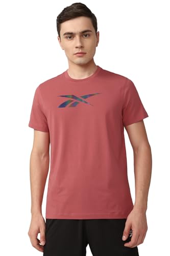 Reebok Men's Slim Fit T-Shirt (FW23NEW0094_Maroon