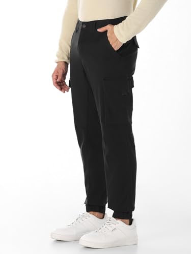 Jack & Jones Black Slim Fit Casual Cargo Pants