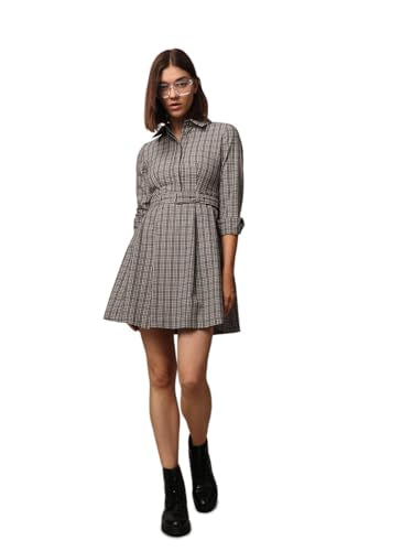 ONLY Women's Cotton Blend Shirt Mini Dress (9008092-Cloud Dancer_Cloud