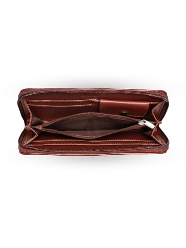 ZOUK Women's Handmade Vegan Leather Wallet with Indian Print - Multicolour