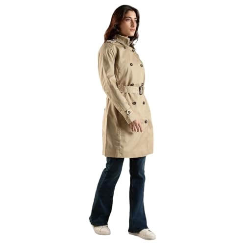 Tommy Hilfiger Solid Regular Fit Cotton Trench Coat