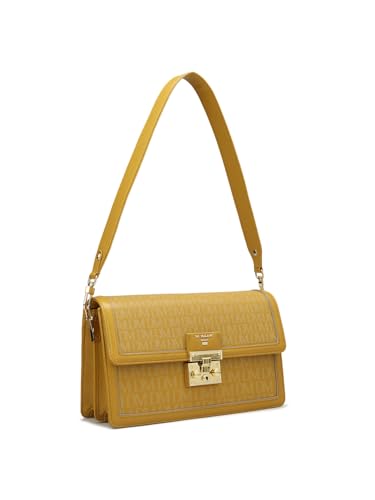 Da Milano Genuine Leather Yellow Shoulder Bag (01155) (Small)