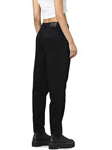 ONLY Women's Regular Jeans (15285598-Black Denim_Black 42)
