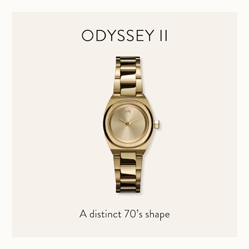 MVMT Odyssey Men and Women's Minimalist Luxe Watch, Coastal Metallic, 25 MM, Odyssey II