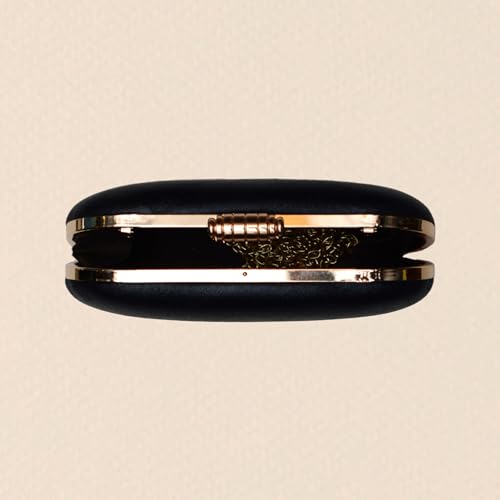 Artklim Shimmery Party Clutch Bag For Women (Black)