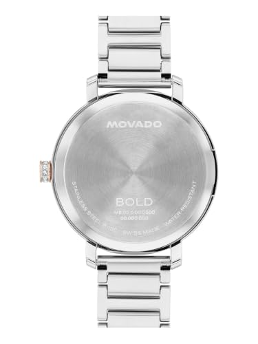 Movado Bold Swiss Qtz Grey Round Dial Women's Watch- 3601283