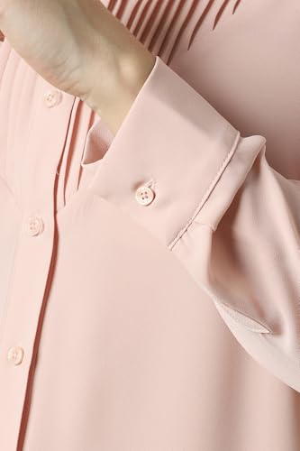 Women Pink Solid Long Sleeves Shirt