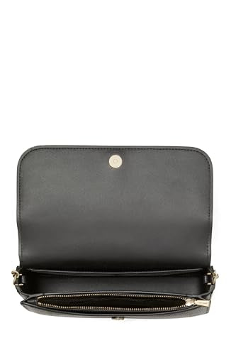 kate spade new york Ava Pebbled Leather Flap Chain Wallet, Black