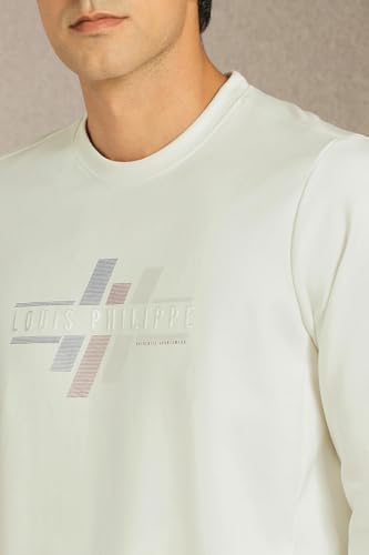 Men Casual White Graphic Print Sweatshirt