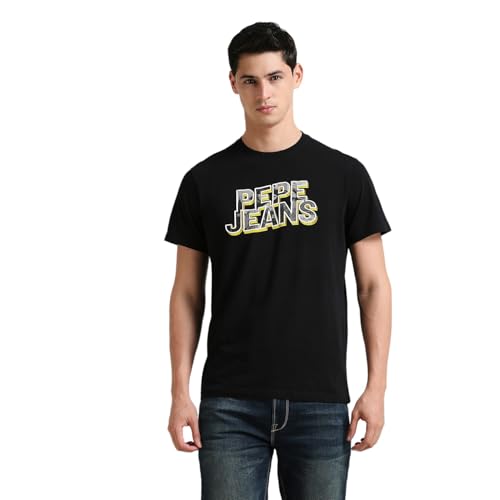 Pepe Jeans Men's Slim Fit T-Shirt (PM509824_Black