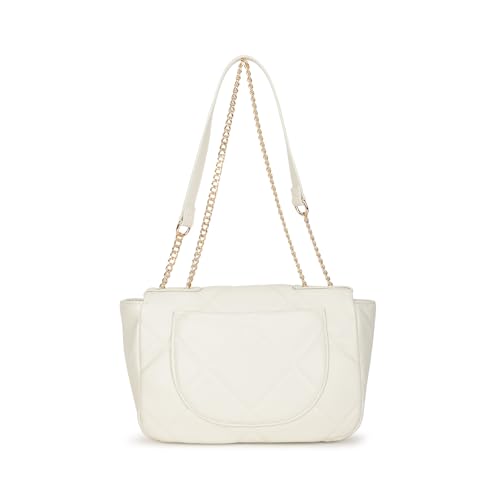 Fastrack Quiltpop Shoulder Bag | Quilted Faux-Leather Women’s Handbag | Gold Chain Accent, Zipper + Magnetic Closure, Spacious Compartment with Internal & External Pockets | Everyday & Casual Carry