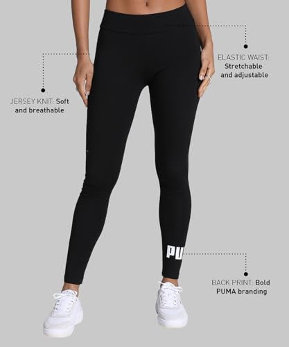 PUMA Women, ESS Logo Leggings, Black, M, (69142801)